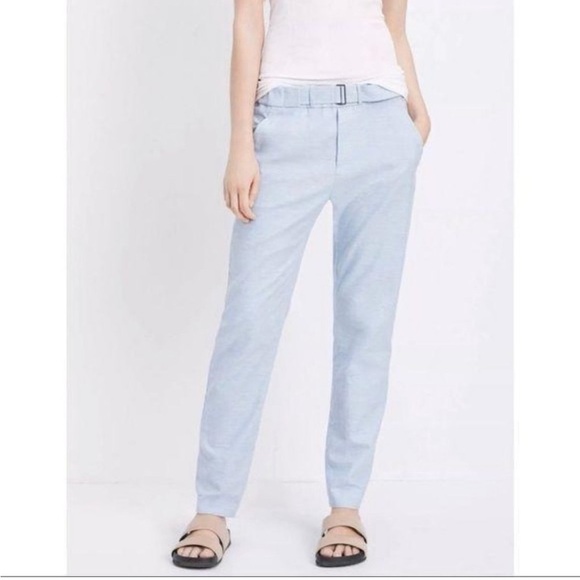 VINCE Belted Cotton Casual Pant size XS - Picture 1 of 6